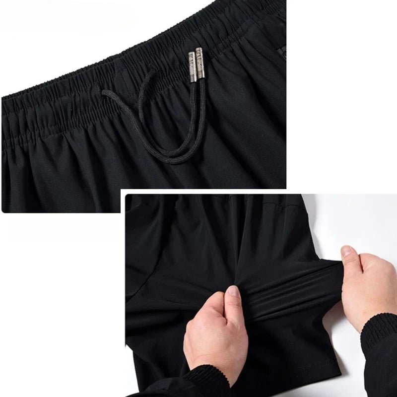 Summer Men's Sport Shorts Cool Sportswear Running Shorts Casual Bottoms Gym Fitness Training Jogging Short Pants Men Black Gray